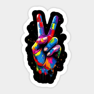 Graffiti Peace: Urban Pop Art Vibes Sticker